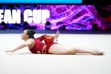 Azerbaijani athletes compete in finals of European Cup in Rhythmic Gymnastics in Baku (PHOTO)