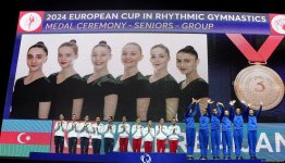 Кубок Европы в Баку: состоялась церемония награждения команд в групповых упражнениях (ФОТО)