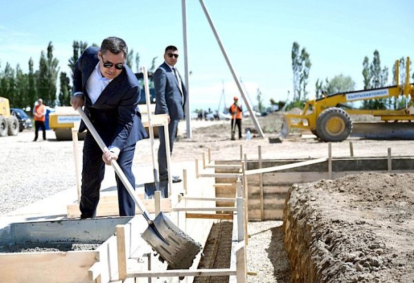 President of Kyrgyzstan launches construction of new village