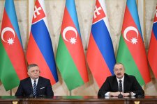 President Ilham Aliyev, Slovak PM make press statements (PHOTO/VIDEO)