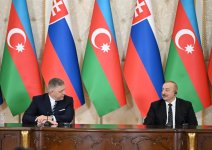 President Ilham Aliyev, Slovak PM make press statements (PHOTO/VIDEO)