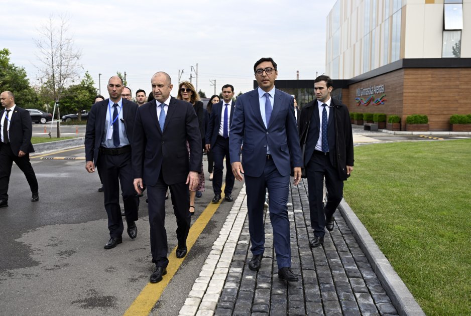 President, First Lady of Bulgaria view National Gymnastics Arena in Baku (PHOTO)