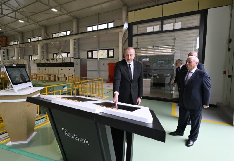 President Ilham Aliyev participated in inauguration of small hydropower stations (PHOTO)