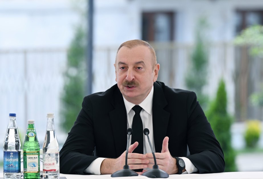 President Ilham Aliyev highlights restoration of historical monuments during his meeting with Shusha residents