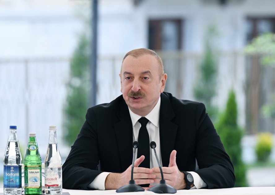 President Ilham Aliyev, First Lady Mehriban Aliyeva attend opening of first residential complex, meet with residents in Shusha (PHOTO/VIDEO)