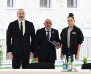 President Ilham Aliyev, First Lady Mehriban Aliyeva attend opening of first residential complex, meet with residents in Shusha (PHOTO/VIDEO)