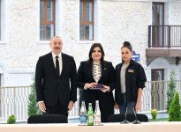 President Ilham Aliyev, First Lady Mehriban Aliyeva attend opening of first residential complex, meet with residents in Shusha (PHOTO/VIDEO)