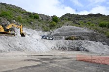 President Ilham Aliyev views construction progress of Khankendi-Shusha-Lachin highway (PHOTO)