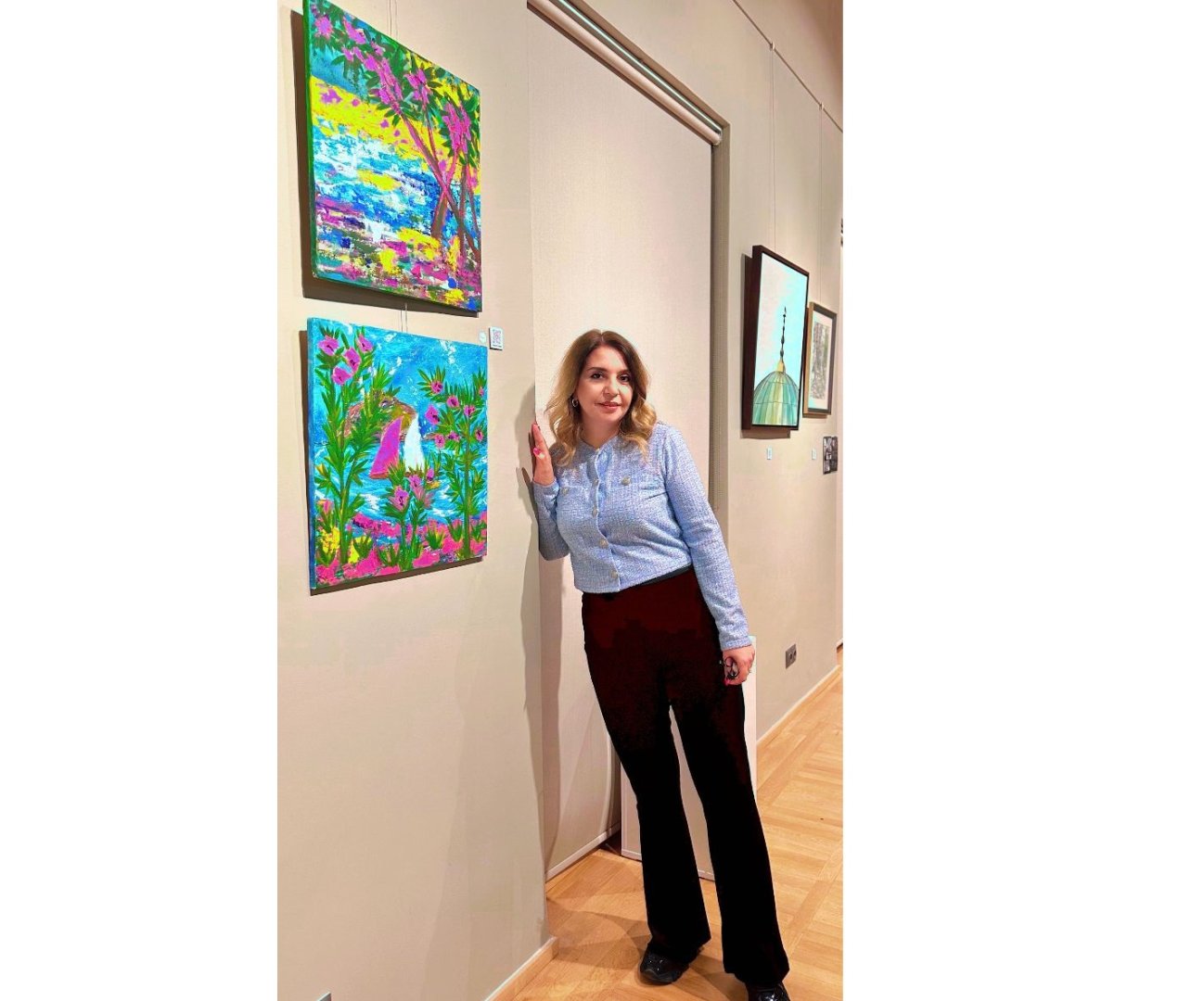 Азербайджанская художница Нурлана Гаджиева участвует в выставке, проходящей в Турции (ФОТО)