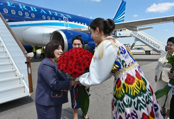Сахиба Гафарова прибыла с рабочим визитом в Узбекистан (ФОТО)