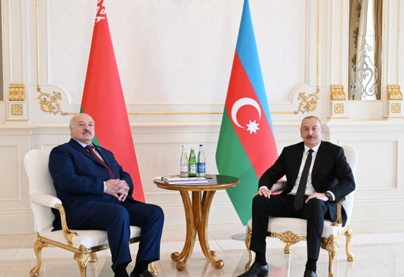 Началась встреча Президента Ильхама Алиева и Президента Александра Лукашенко один на один (ФОТО)