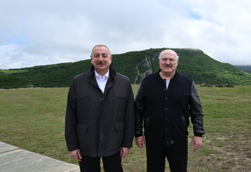Президент Ильхам Алиев и Президент Александр Лукашенко посетили Джыдыр дюзю (ФОТО)