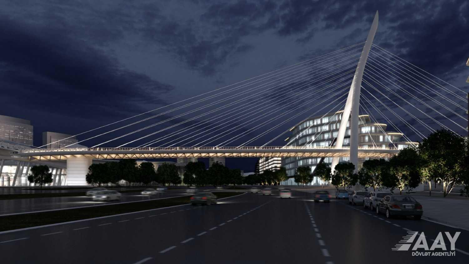 Azerbaijan's Baku sees construction of unique pedestrian bridge (PHOTO)