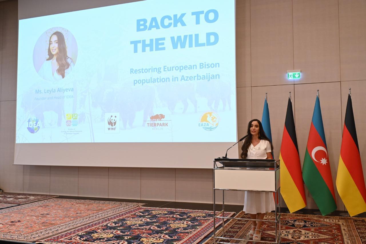 Heydar Aliyev Foundation VP Leyla Aliyeva attends Berlin event dealing with bison reintroduction (PHOTO)