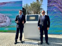 Seashore embraces time capsule-putting event for Caspian Dream Liner (PHOTO)