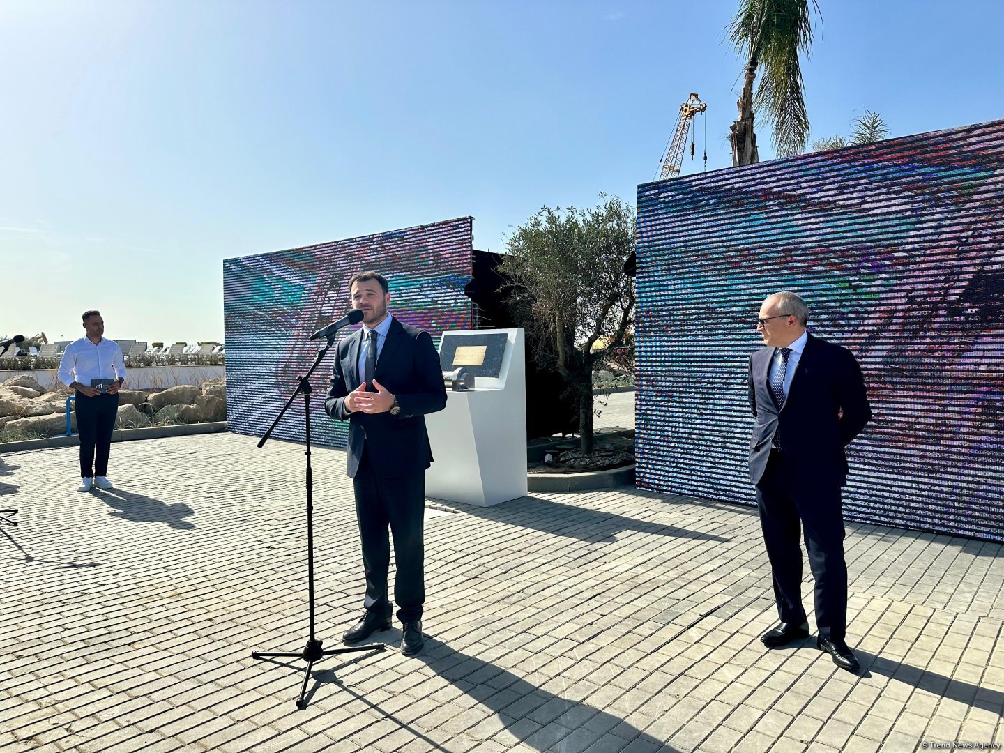 Seashore embraces time capsule-putting event for Caspian Dream Liner (PHOTO)