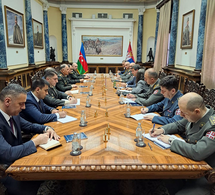 Начался визит начальника Генштаба азербайджанской армии в Сербию (ФОТО)