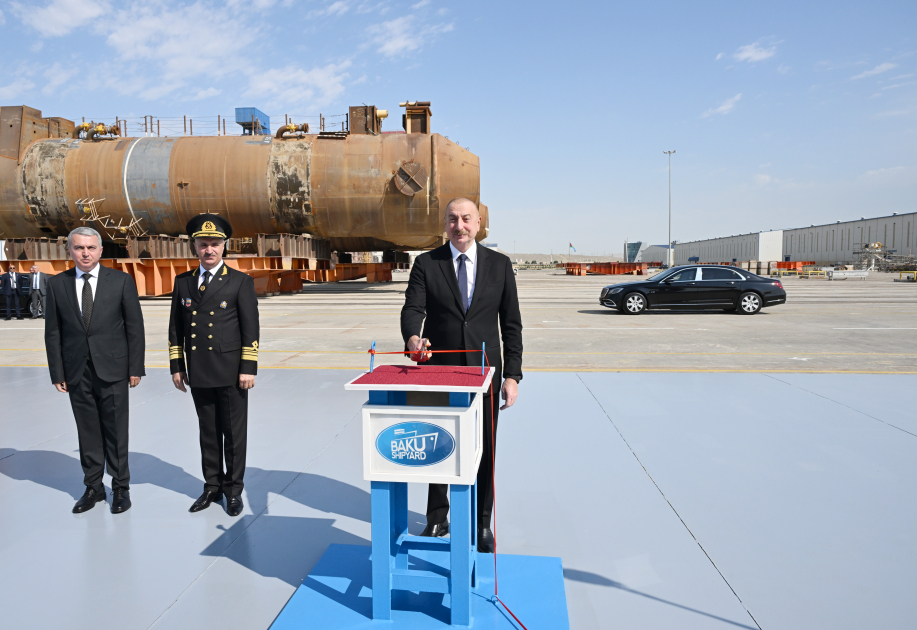 Президент Ильхам Алиев принял участие в церемонии сдачи в эксплуатацию танкера «Зангилан» (ФОТО/ВИДЕО)