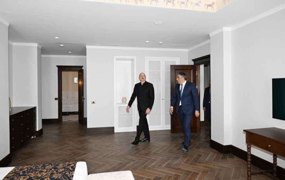 Prezident İlham Əliyev Xankəndidə “Qarabağ” hotelinin açılışında iştirak edib (FOTO)