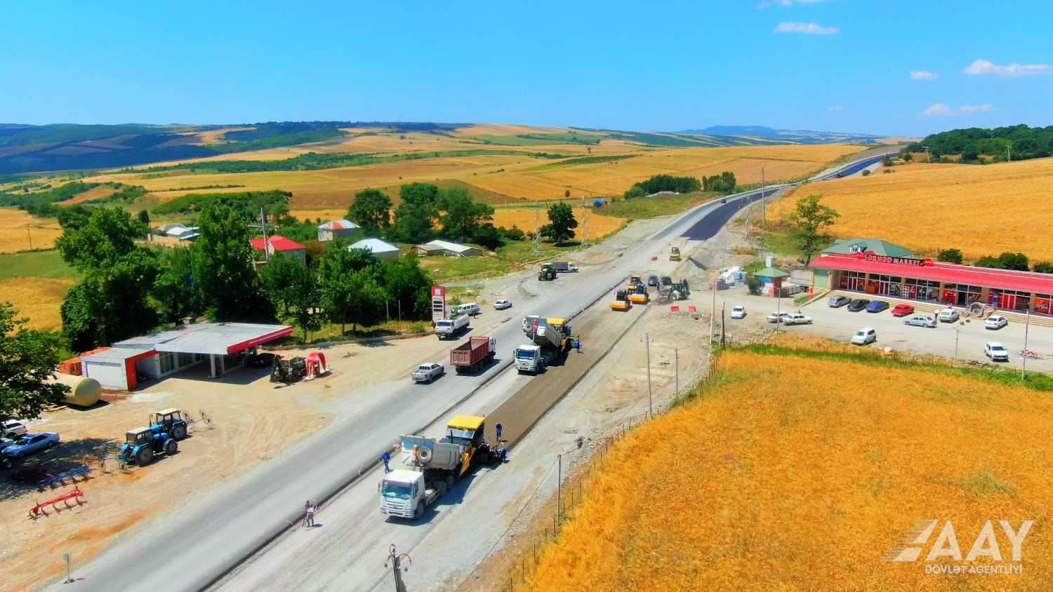 Muğanlı-İsmayıllı-Qəbələ avtomobil yolu yenidən qurulur (FOTO)