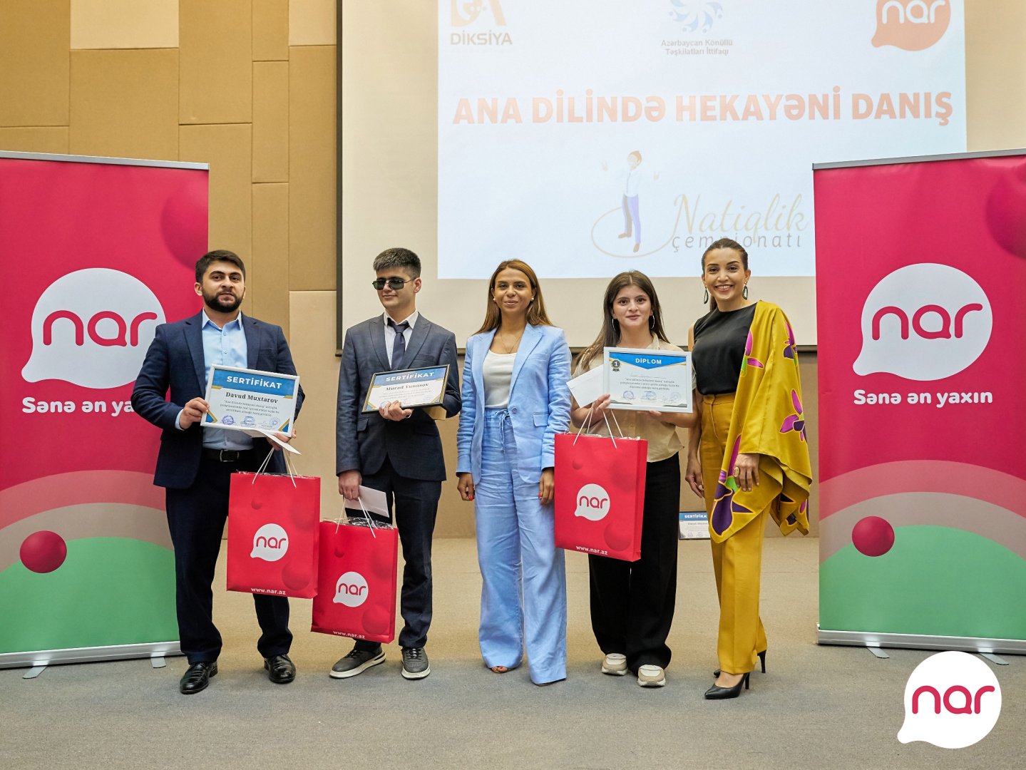 При поддержке Nar в День азербайджанского алфавита и языка прошло награждение победителей чемпионата по ораторскому искусству