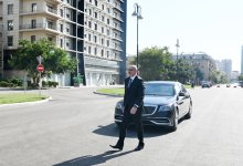 President Ilham Aliyev attends opening of new road at "Javanshir" bridge site (VIDEO/PHOTO)