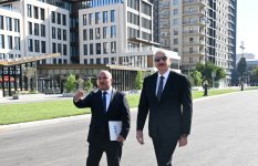 President Ilham Aliyev attends opening of new road at "Javanshir" bridge site (VIDEO/PHOTO)