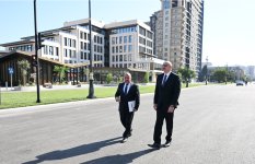 President Ilham Aliyev attends opening of new road at "Javanshir" bridge site (VIDEO/PHOTO)