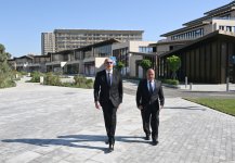 President Ilham Aliyev attends opening of new road at "Javanshir" bridge site (VIDEO/PHOTO)