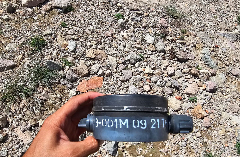 Massive scale anti-personnel mine found in Azerbaijan's Lachin region (PHOTO/VIDEO)