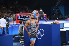 Azerbaijani wrestler Suleymanov advances to Paris 2024 semifinals (VIDEO/PHOTO)