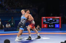 Azerbaijani wrestler Suleymanov advances to Paris 2024 semifinals (VIDEO/PHOTO)