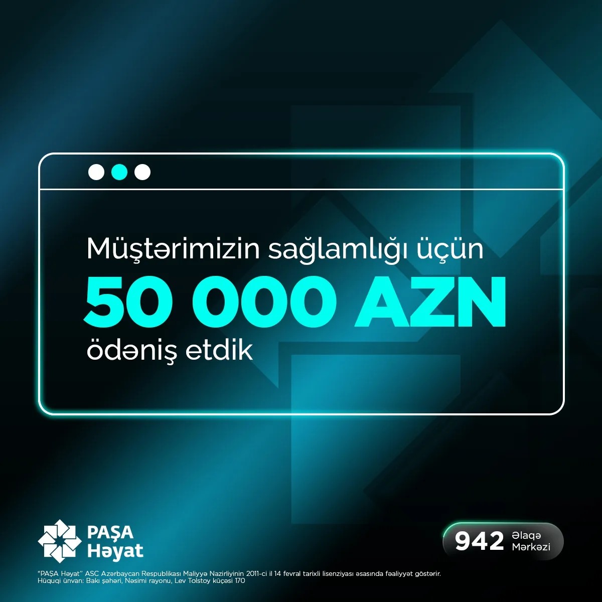 Müştərinin sağlamlığı üçün 50 000 AZN ödənildi