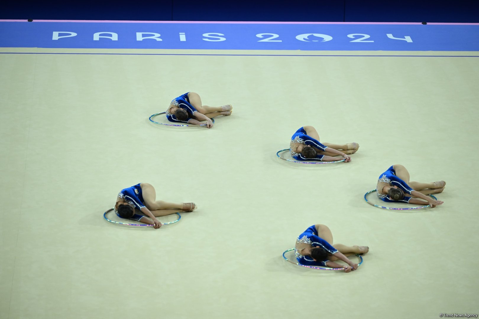 Azerbaijani team starts rhythmic gymnastics group routine final at Paris Olympics (PHOTO)