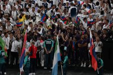 Azerbaijan participates in Olympics closing ceremony parade (PHOTO)