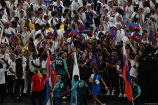 Azerbaijan participates in Olympics closing ceremony parade (PHOTO)