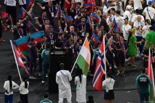 Azerbaijan participates in Olympics closing ceremony parade (PHOTO)