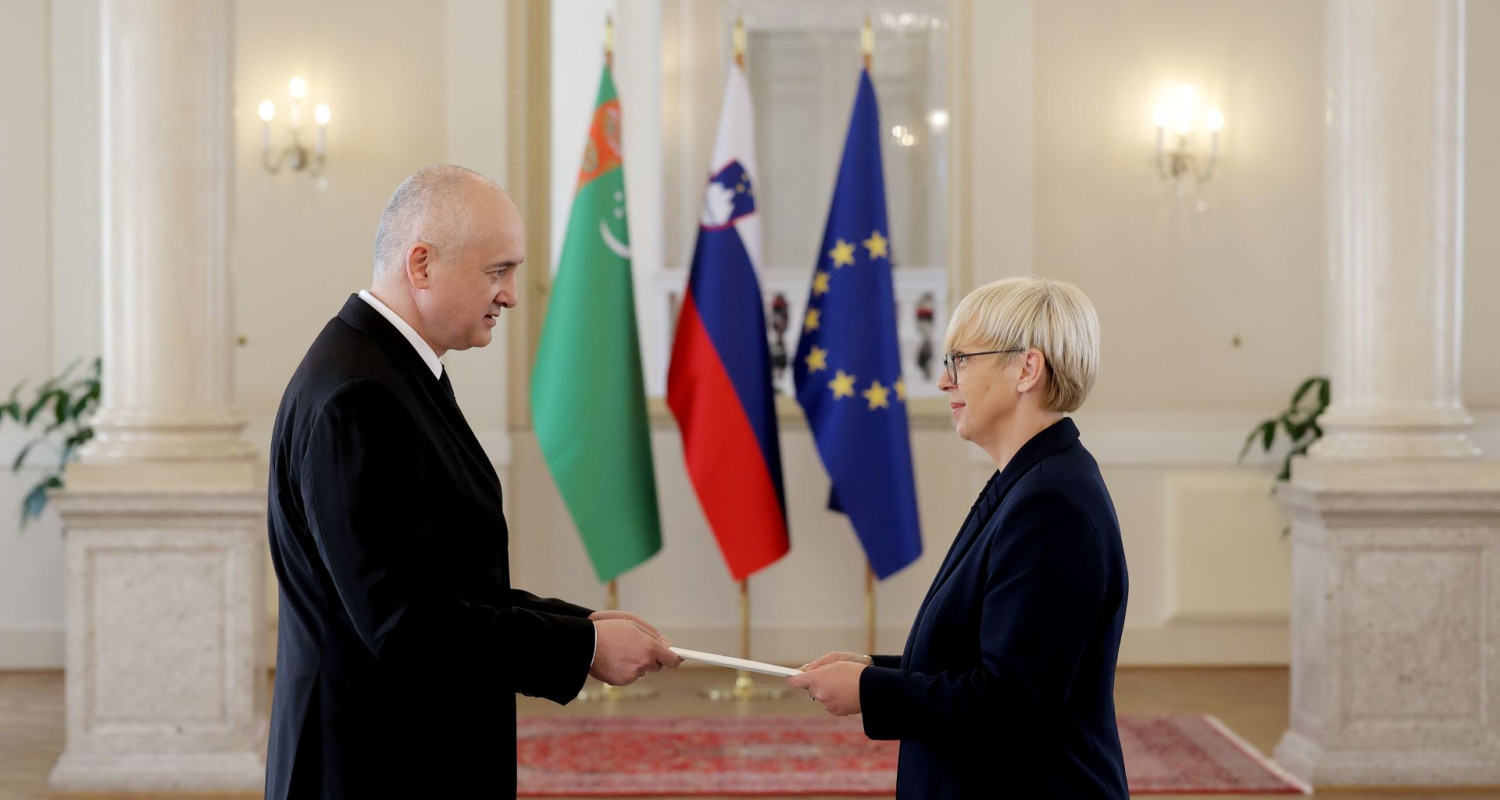 Slovenian president receives credentials of Turkmenistan's ambassador