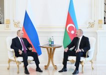 Prezident İlham Əliyev və Rusiya Prezidenti Vladimir Putin arasında məhdud tərkibdə görüş keçirilib (FOTO/VİDEO) (YENİLƏNİB)