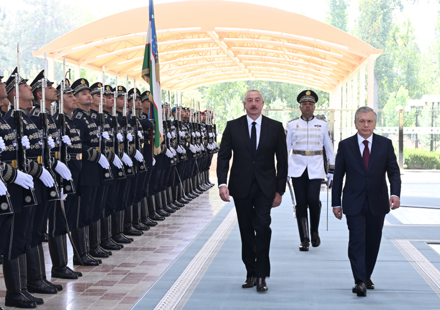 Daşkənddə Prezident İlham Əliyevin rəsmi qarşılanma mərasimi keçirilib (YENİLƏNİB) (FOTO/VİDEO)