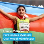 Birinci vitse-prezident Mehriban Əliyeva Paralimpiya Oyunlarında qızıl medal qazanan Lamiyə Vəliyevanı təbrik edib (FOTO)