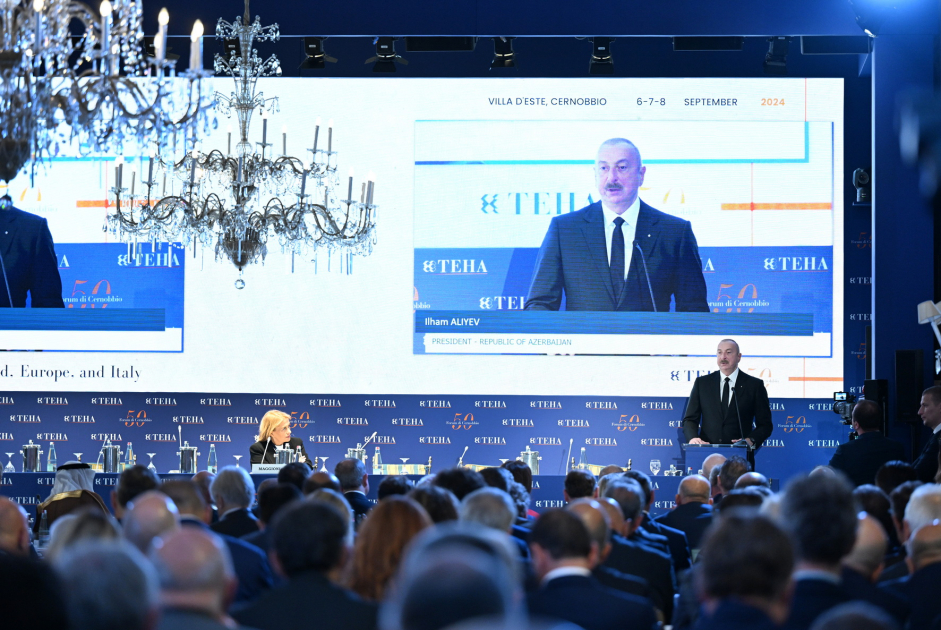 Prezident İlham Əliyev Beynəlxalq Çernobbio Forumunda “Yeni geosiyasi şəraitdə Azərbaycanın rolu” adlı sessiyada çıxış edib (FOTO/VİDEO)