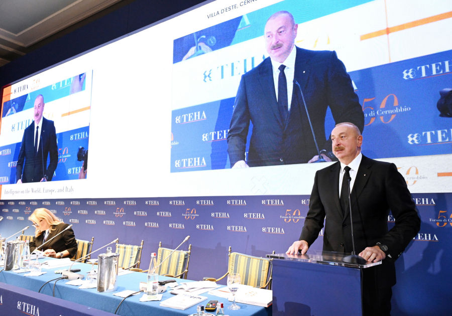 Prezident İlham Əliyev Beynəlxalq Çernobbio Forumunda “Yeni geosiyasi şəraitdə Azərbaycanın rolu” adlı sessiyada çıxış edib (FOTO/VİDEO)