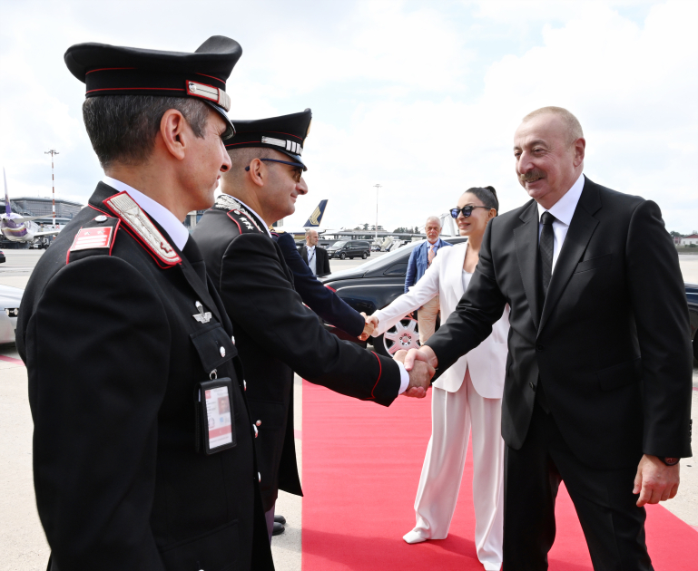 President Ilham Aliyev concludes his working visit to Italy (PHOTO)