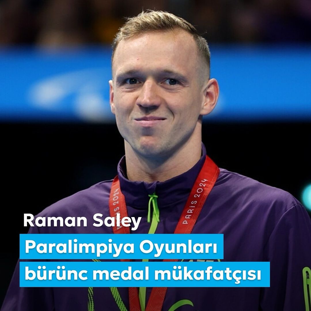 Birinci vitse-prezident Mehriban Əliyeva Paralimpiya Oyunlarında bürünc medal qazanan Raman Saleyi təbrik edib (FOTO)