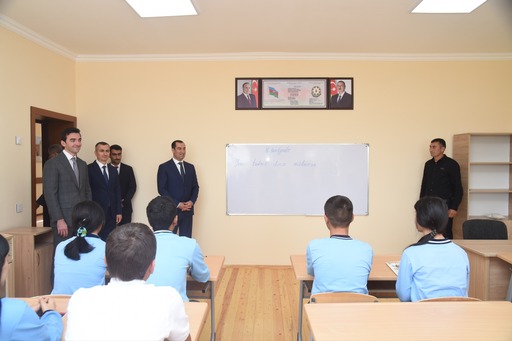 Şamaxının Hacıqədirli kəndində Heydər Əliyev Fondu tərəfindən inşa olunan yeni məktəb binası istifadəyə verilib (FOTO)