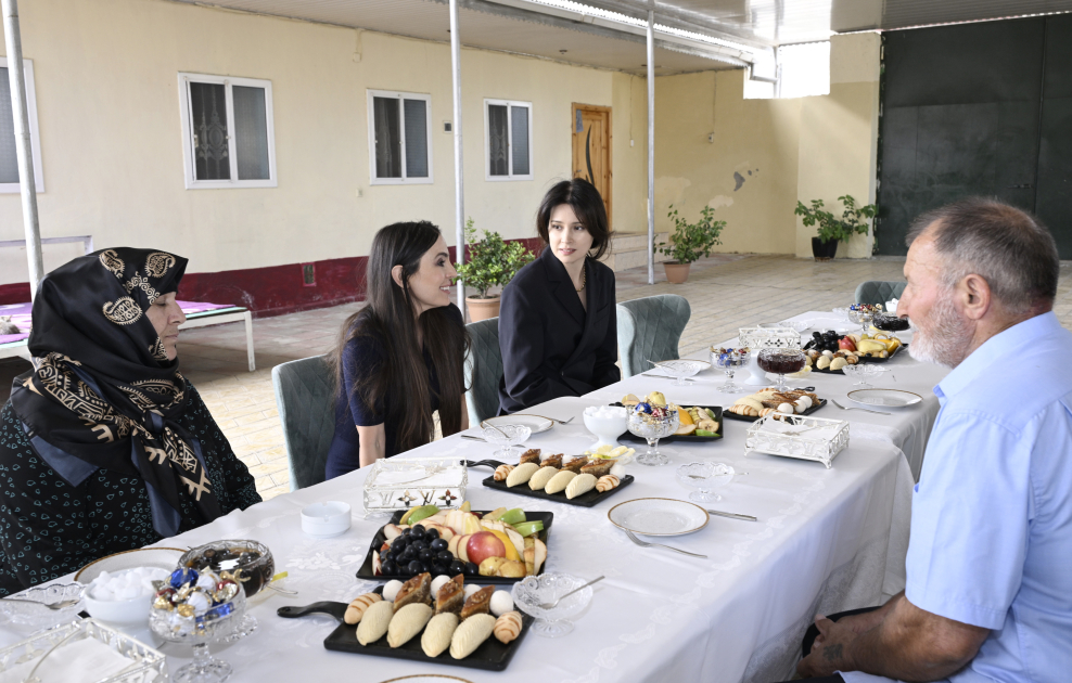 Heydər Əliyev Fondunun vitse-prezidenti Leyla Əliyeva Milli Qəhrəman Mübariz İbrahimovun ailəsini ziyarət edib (FOTO)