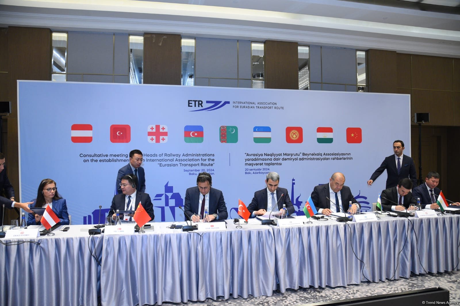 Consultative meeting inks protocol to set Eurasian Transport Route association (PHOTO)