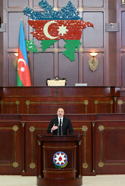 President Ilham Aliyev attends first session of Azerbaijani parliament of 7th convocation (PHOTO/VIDEO)