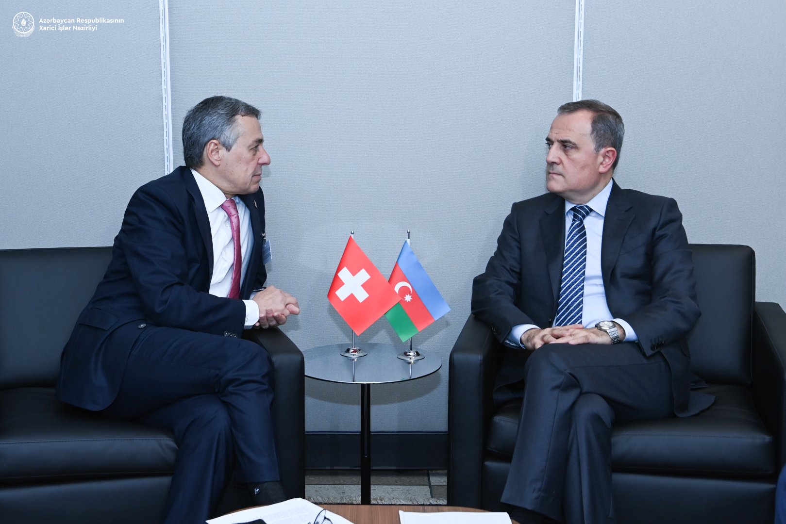 Azerbaijani FM briefs Swiss counterpart on preparations for COP29